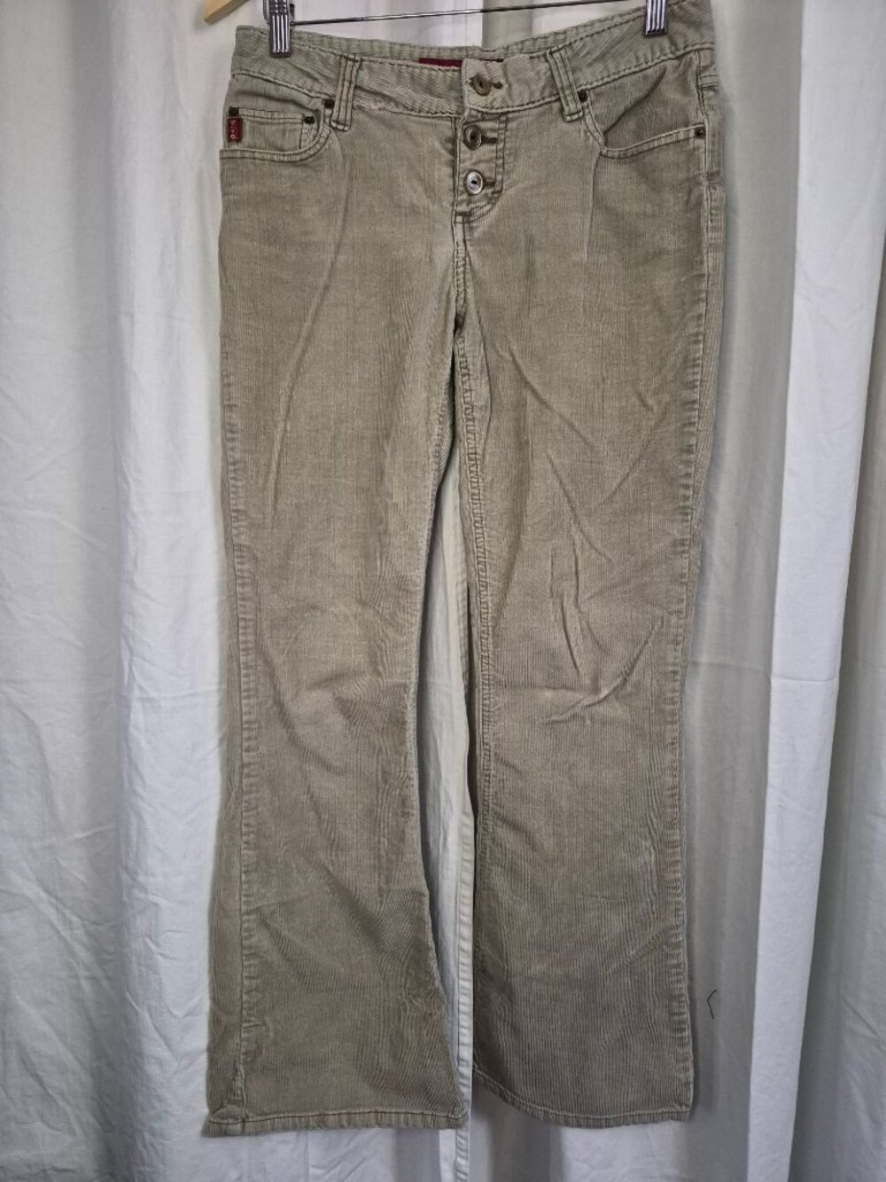 Mudd 31 Tan Corduroy Vintage Retro Boho Flare Boot Cut 90s Low Rise Pants